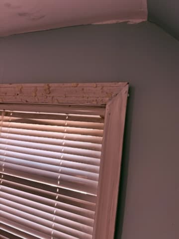 After: the sloped ceiling painted and finished.