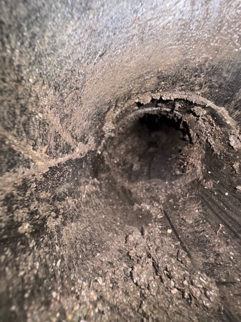 During: the new pressure-treated base plate in the basement.