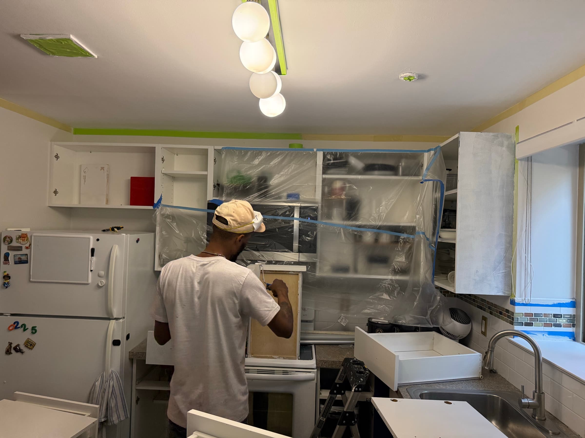 Kitchen Cabinet Repaint and Three-Room Painting in the Bronx